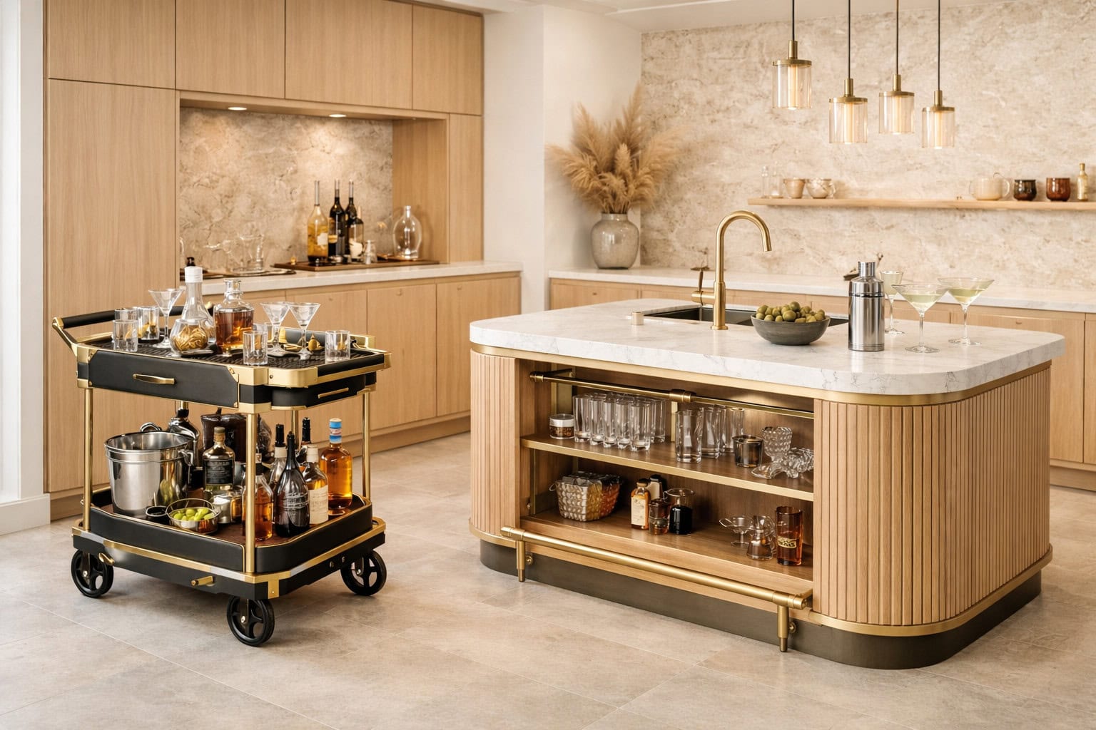 Woodman Design custom stainless steel fabrication — Auswave Products bespoke martini trolley