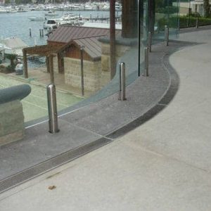 Curved Strip Drain on Balcony