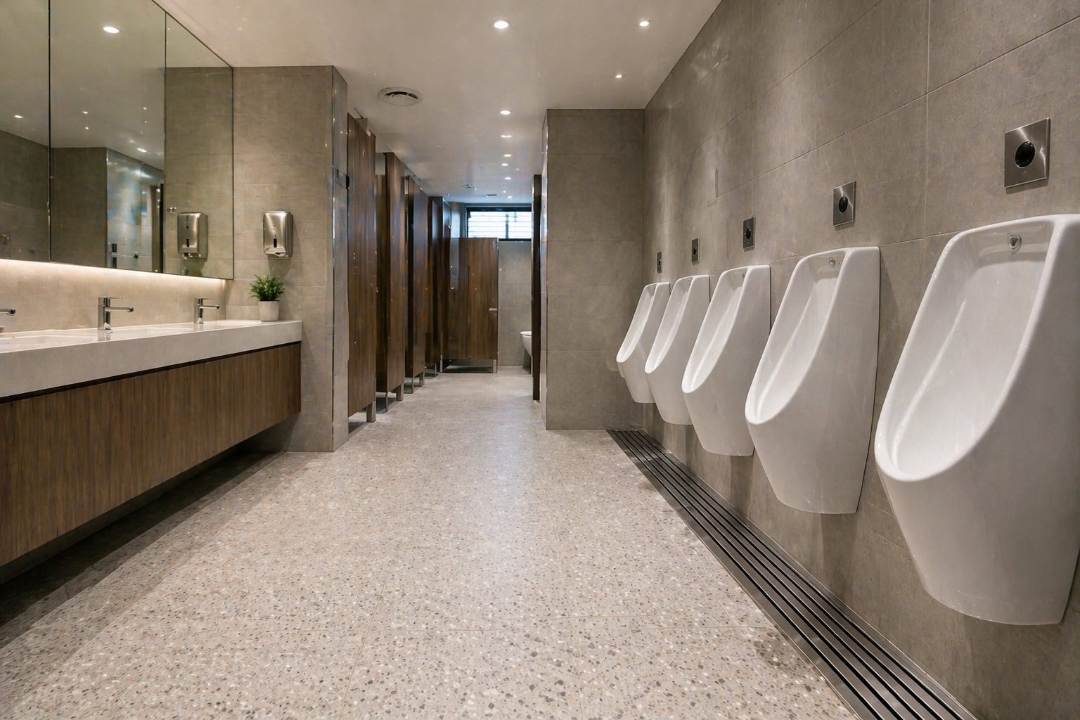 Auswave stainless steel outdoor drainage — commercial retail bathroom upgrade specification