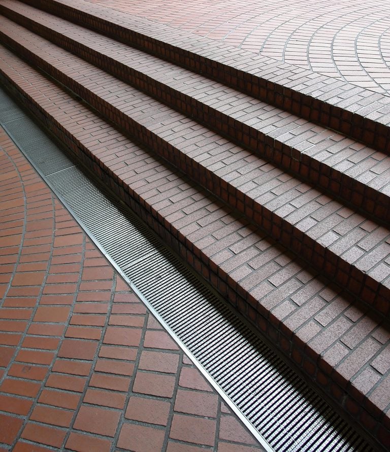 PJ Mould Community Park drainage Yarra Ranges — Auswave Products curved stainless steel drains