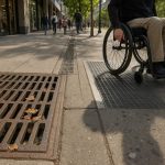 North Sydney Pool stair treads and platforms — Auswave Products stainless steel walkway grates